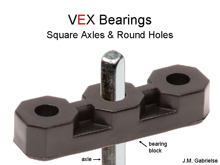 VEX Bearings Square Axles & Round Holes bearing block axle J. M. Gabrielse 