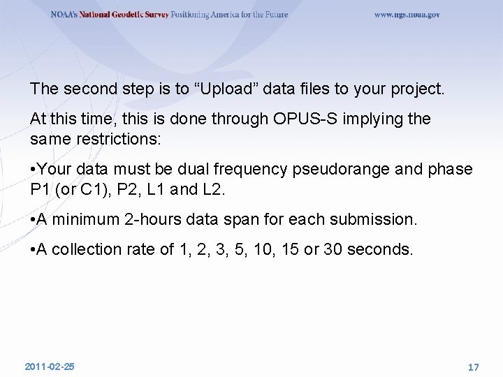 The second step is to “Upload” data files to your project. At this time,