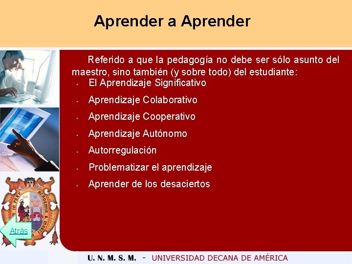 Aprender a Aprender Referido a que la pedagogía no debe ser sólo asunto del