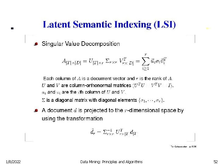 1/8/2022 Data Mining: Principles and Algorithms 52 