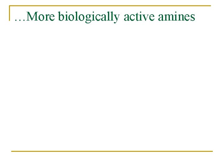 …More biologically active amines 