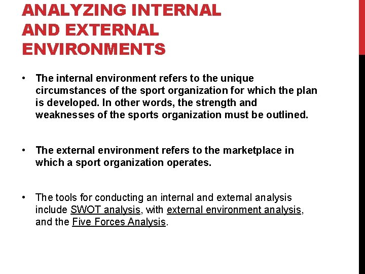 SPORT MARKETING OPPORTUNITIES CHAPTER 4 SPORT MARKETING FRAMEWORK