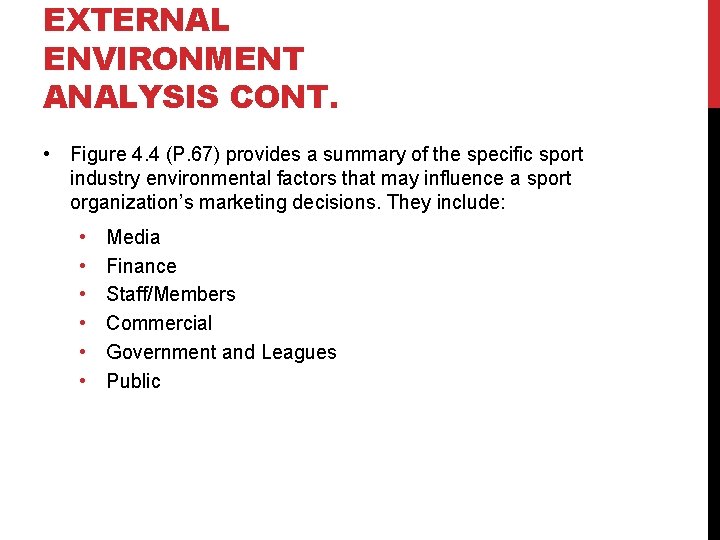 SPORT MARKETING OPPORTUNITIES CHAPTER 4 SPORT MARKETING FRAMEWORK