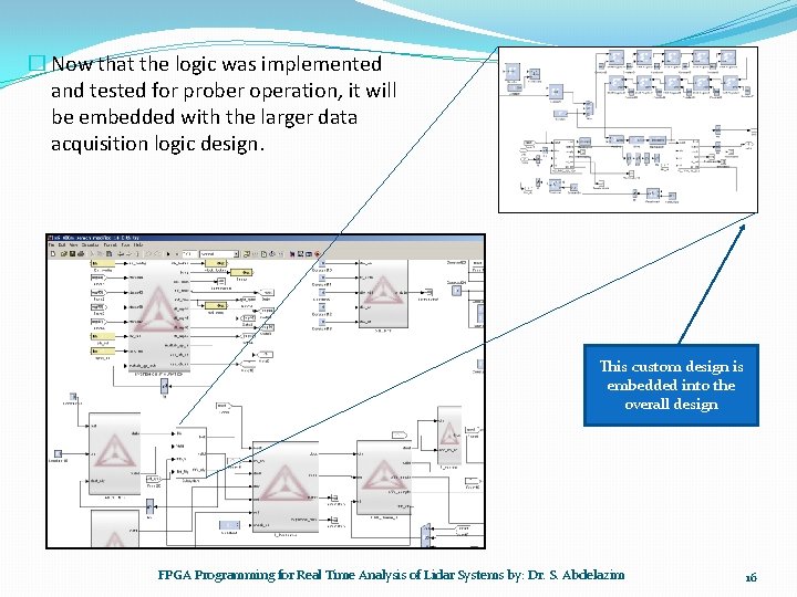 � Now that the logic was implemented and tested for prober operation, it will � Now that the logic was implemented and tested for prober operation, it will