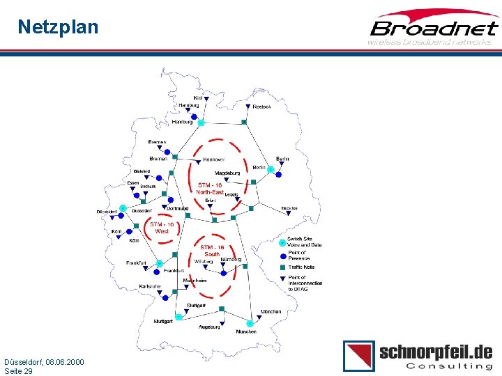 Netzplan Folie 29 Düsseldorf, 08. 06. 2000 Seite 29 München, 15. 03. 2000 