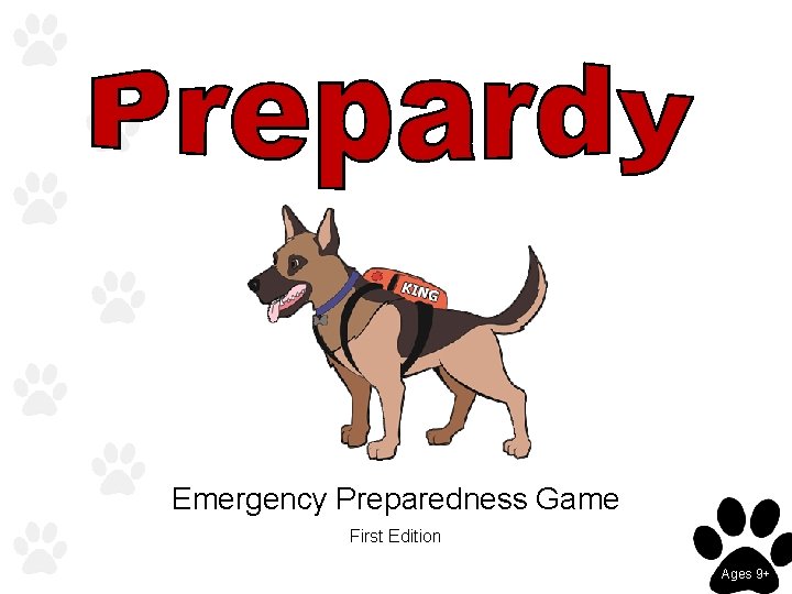 Emergency Preparedness Game First Edition Ages 9+ 