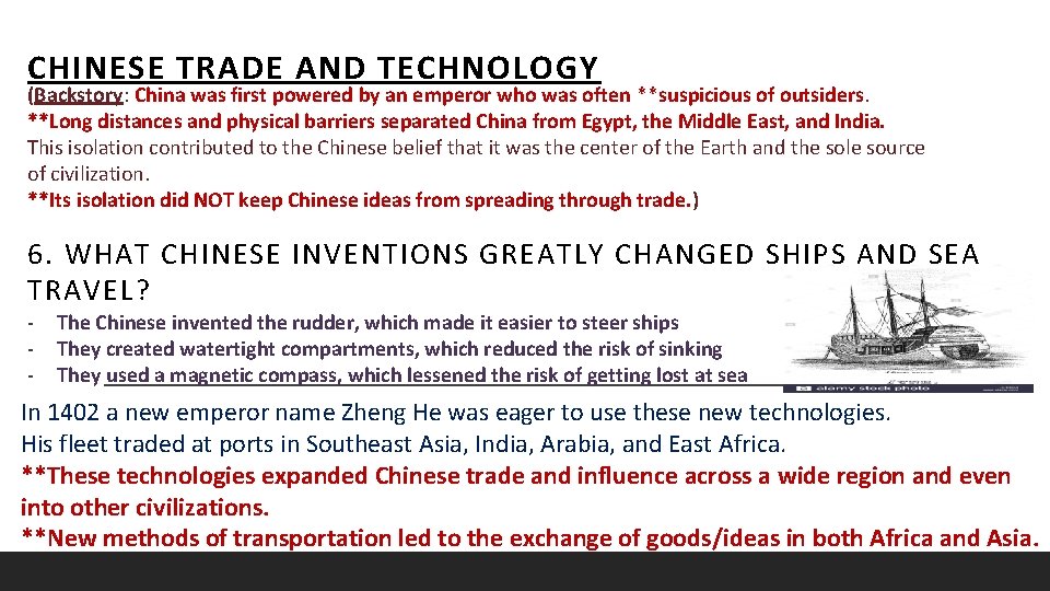 CHINESE TRADE AND TECHNOLOGY (Backstory: China was first powered by an emperor who was CHINESE TRADE AND TECHNOLOGY (Backstory: China was first powered by an emperor who was
