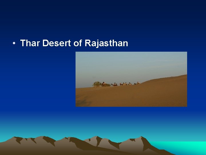  • Thar Desert of Rajasthan 