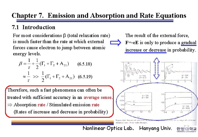 Chapter 7. Emission and Absorption and Rate Equations 7. 1 Introduction For most considerations