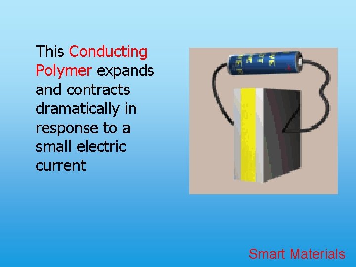 This Conducting Polymer expands and contracts dramatically in response to a small electric current