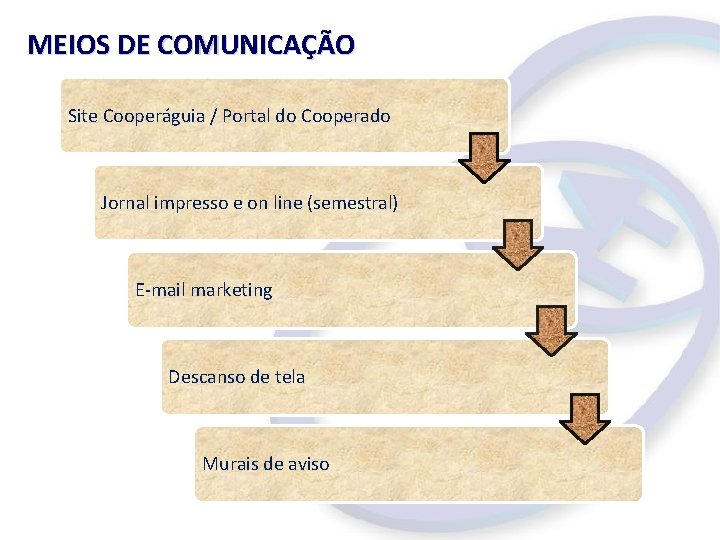 MEIOS DE COMUNICAÇÃO Site Cooperáguia / Portal do Cooperado Jornal impresso e on line