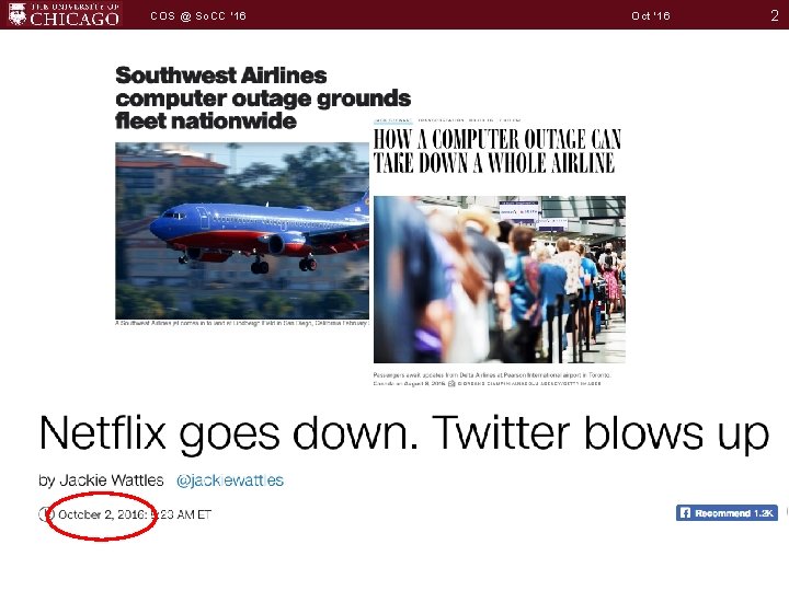 COS @ So. CC '16 Oct '16 2 