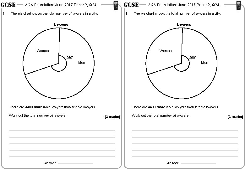 AQA Foundation: June 2017 Paper 2, Q 24 1 AQA Foundation: June 2017 Paper