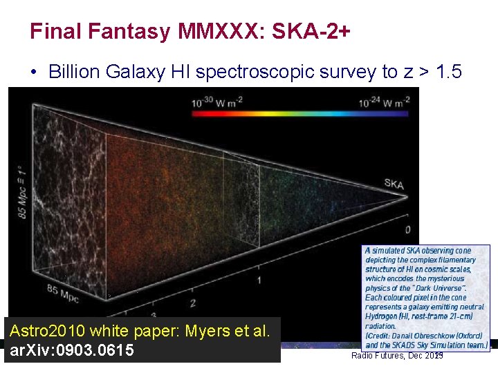Final Fantasy MMXXX: SKA-2+ • Billion Galaxy HI spectroscopic survey to z > 1.