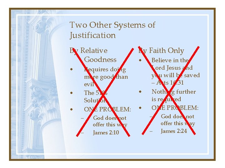 Two Other Systems of Justification By Relative Goodness • Requires doing more good than