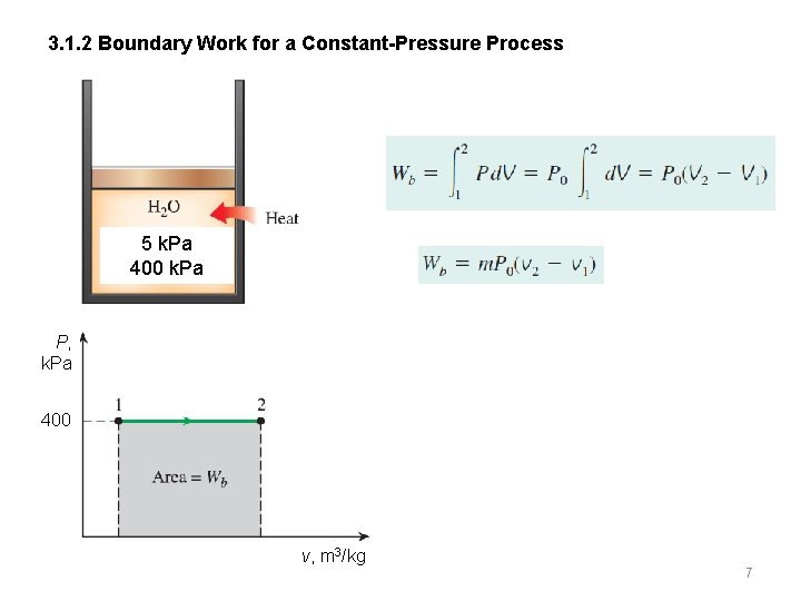 3. 1. 2 Boundary Work for a Constant-Pressure Process 5 k. Pa 400 k. 3. 1. 2 Boundary Work for a Constant-Pressure Process 5 k. Pa 400 k.