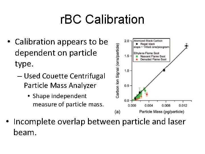 r. BC Calibration • Calibration appears to be dependent on particle type. – Used