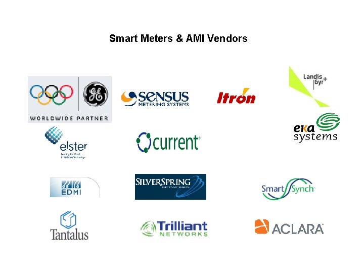 Smart Meters & AMI Vendors 