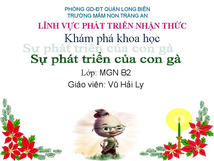 PHÒNG GD-ĐT QUẬN LONG BIÊN TRƯỜNG MẦM NON TRÀNG AN LĨNH VỰC PHÁT TRIỂN