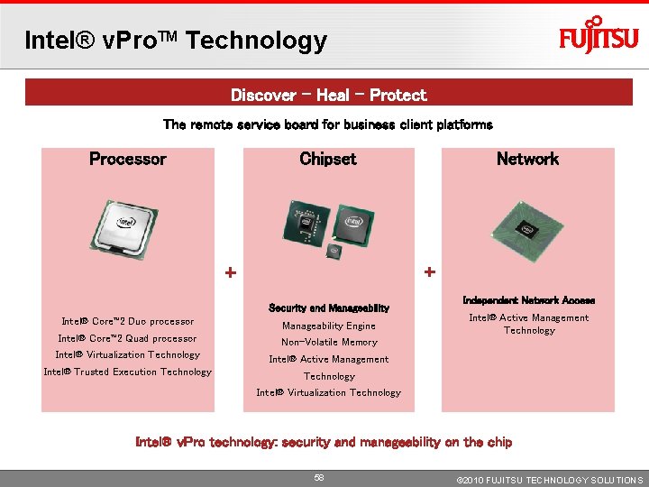Intel® v. Pro. TM Technology Discover – Heal – Protect The remote service board Intel® v. Pro. TM Technology Discover – Heal – Protect The remote service board