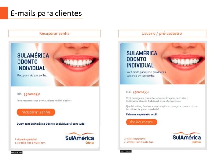 E-mails para clientes 