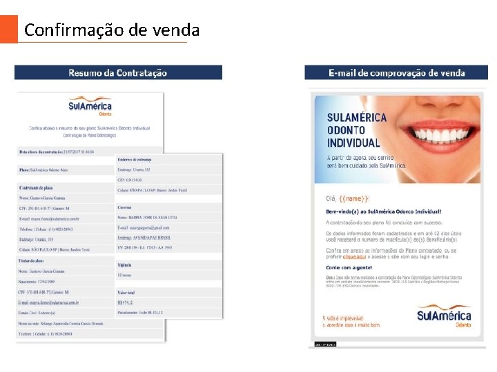 Confirmação de venda 