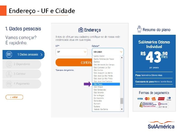 Endereço - UF e Cidade 