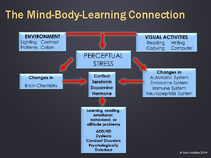 The Mind-Body-Learning Connection © Irlen Institute 2014 