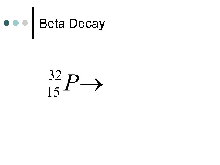 Beta Decay 