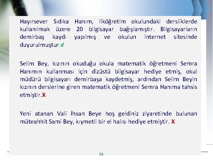 Hayırsever Sıdıka Hanım, ilköğretim okulundaki dersliklerde kullanılmak üzere 20 bilgisayar bağışlamıştır. Bilgisayarların demirbaş kaydı