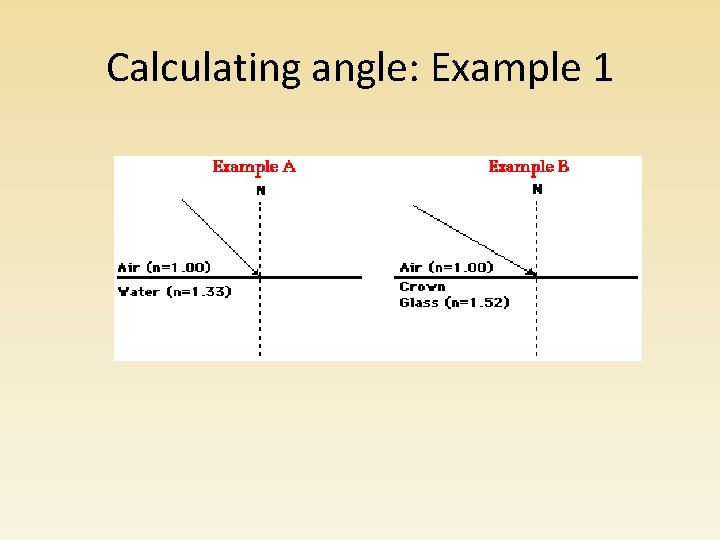 Calculating angle: Example 1 Calculating angle: Example 1