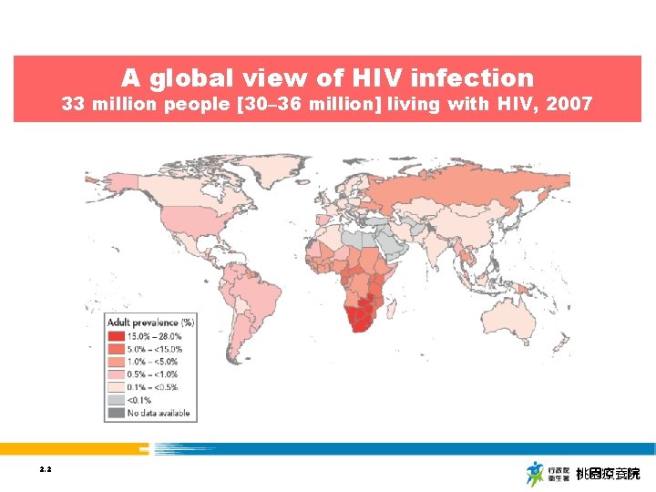 A global view of HIV infection 33 million people [30– 36 million] living with