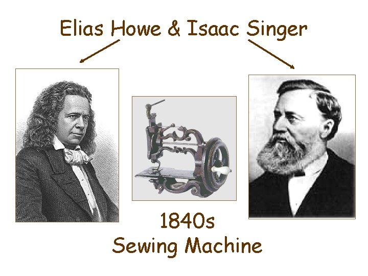 Elias Howe & Isaac Singer 1840 s Sewing Machine 