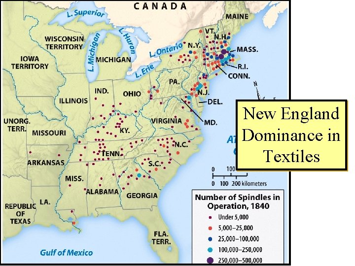 New England Dominance in Textiles 