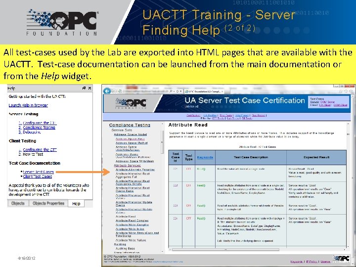 Unified Architecture Training Compliance Test Tool UACTT Introduction