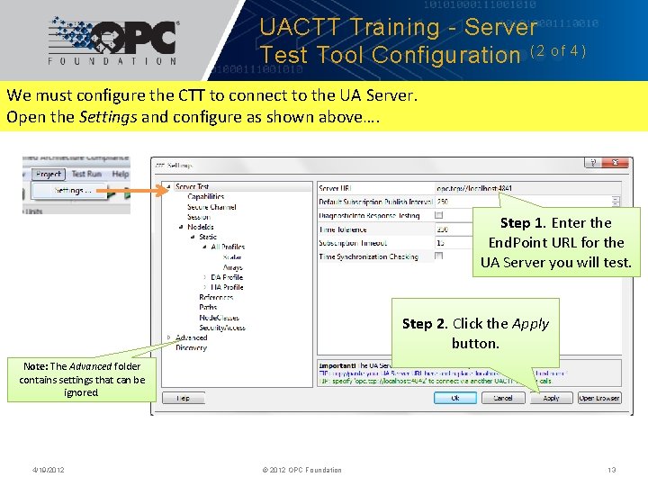 Unified Architecture Training Compliance Test Tool UACTT Introduction
