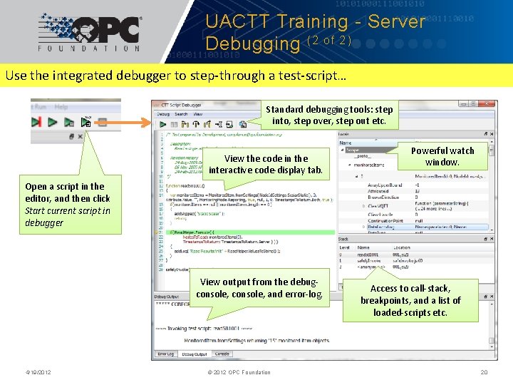 Unified Architecture Training Compliance Test Tool UACTT Introduction
