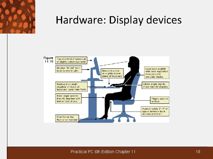 Hardware: Display devices Practical PC 6 th Edition Chapter 11 18 