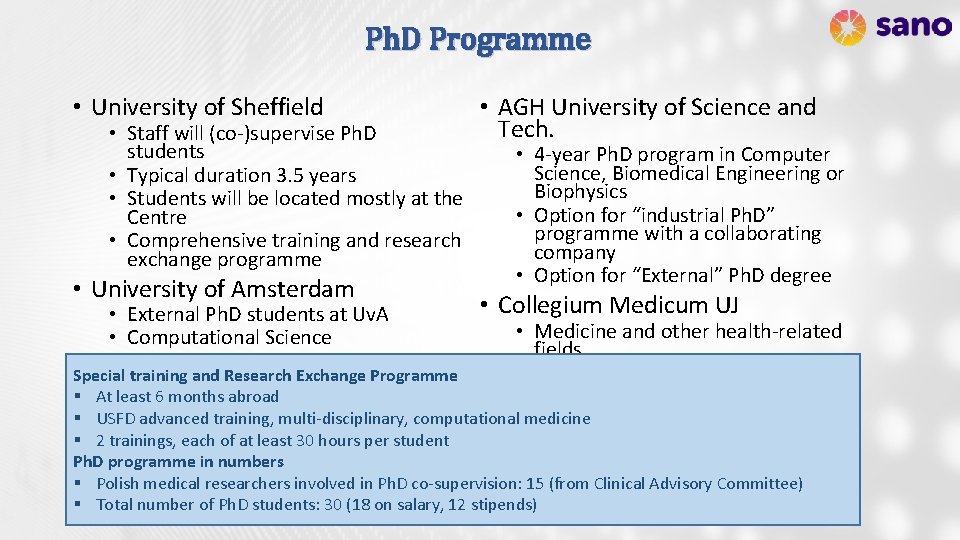 Ph. D Programme • University of Sheffield • Staff will (co-)supervise Ph. D students