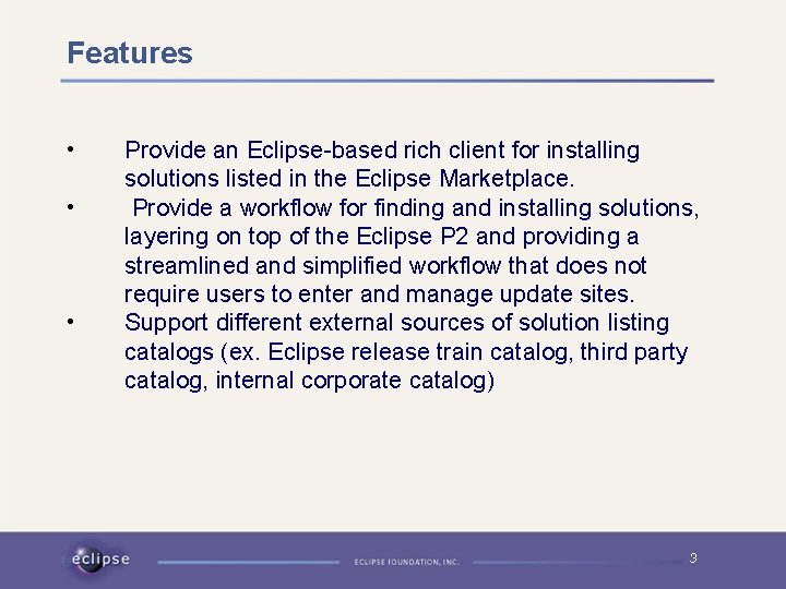 Eclipse Marketplace Client MPC Release and Graduation Review