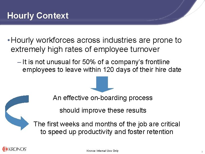 Hourly Context • Hourly workforces across industries are prone to extremely high rates of
