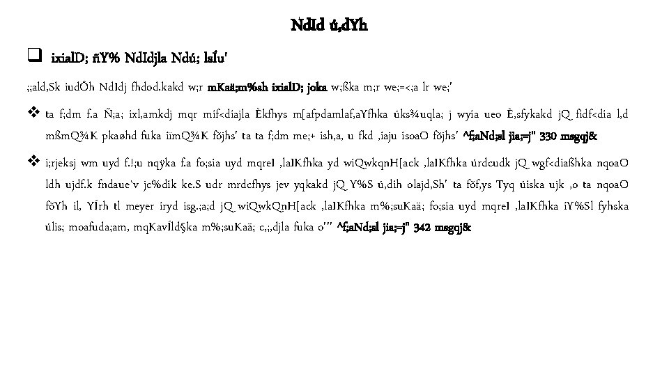 Ydia F Idudk H Wmd Mla Ikh Ndysr