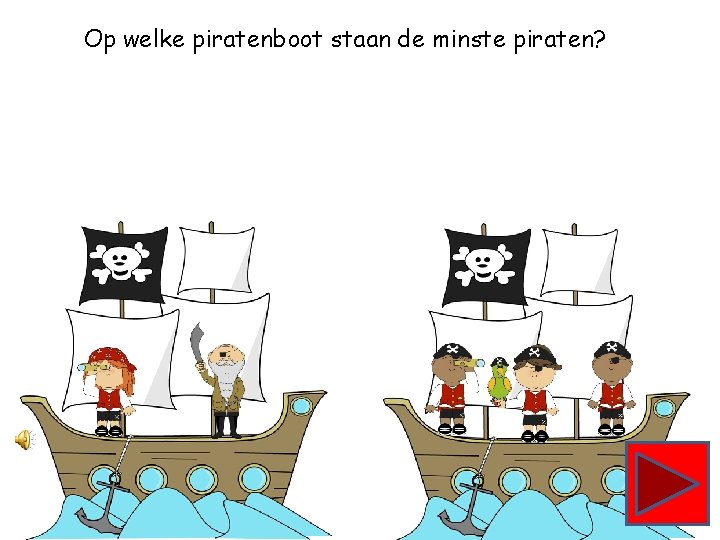 Op welke piratenboot staan de minste piraten? 