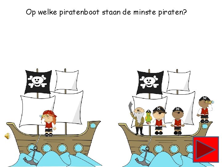 Op welke piratenboot staan de minste piraten? 