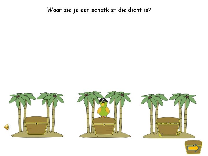 Waar zie je een schatkist die dicht is? 
