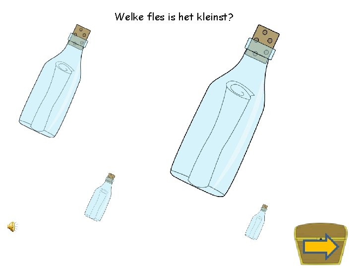 Welke fles is het kleinst? 