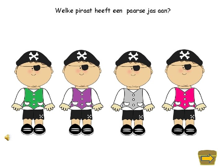 Welke piraat heeft een paarse jas aan? 