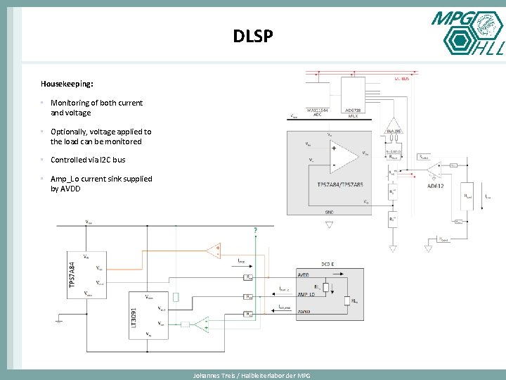 DLSP Housekeeping: • Monitoring of both current and voltage • Optionally, voltage applied to