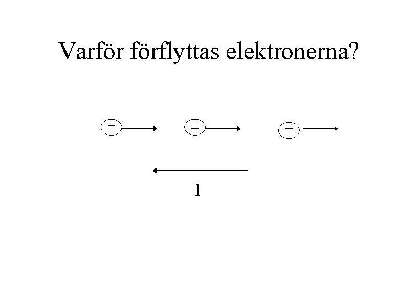 Varför förflyttas elektronerna? I 