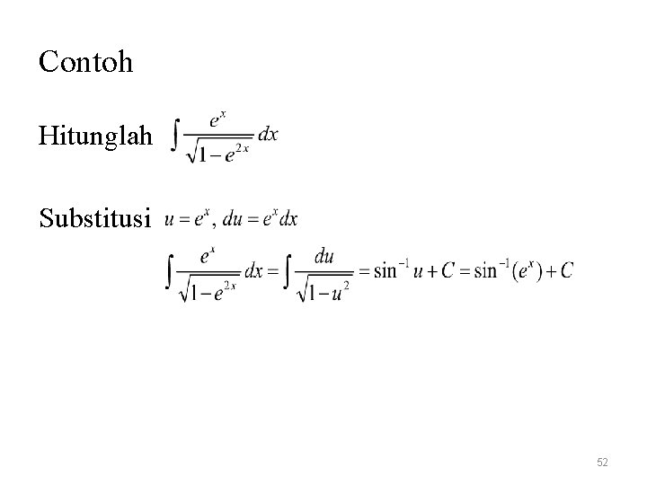 Contoh Hitunglah Substitusi 52 